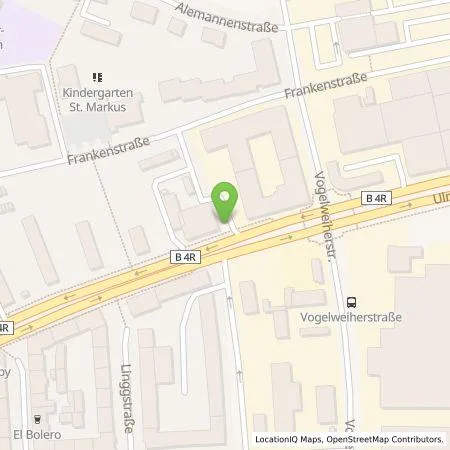 Standortübersicht der Tankstelle BP Europa SE in 90443 Nürnberg