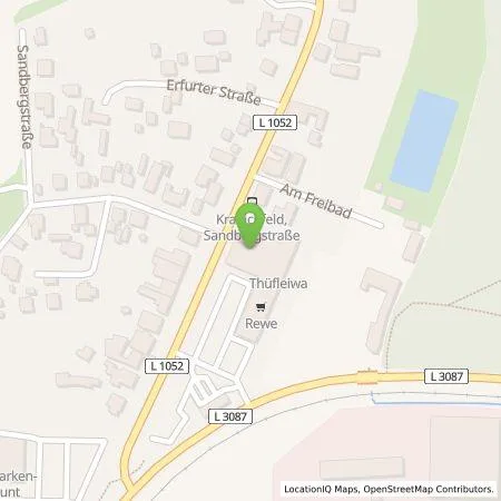 Standortübersicht der Tankstelle Shell Deutschland GmbH in 99448 Kranichfeld