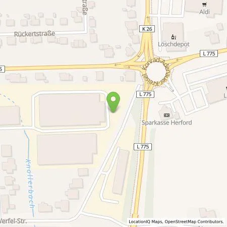 Standortübersicht der Tankstelle REMISE Bünde GmbH & Co. KG in 32257 Bünde