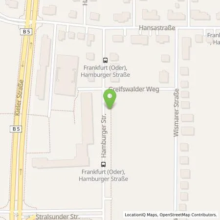 Standortübersicht der Tankstelle Elektro Jahn GmbH & Co.KG in 15234 Frankfurt (Oder)