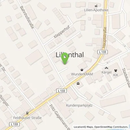 Standortübersicht der Tankstelle Osterholzer Stadtwerke GmbH & Co. KG in 28865 Lilienthal