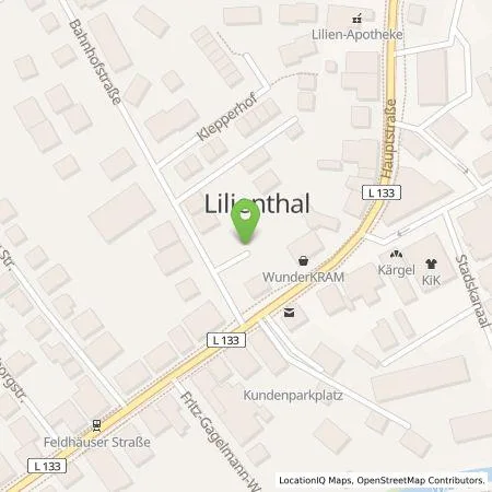 Standortübersicht der Tankstelle Osterholzer Stadtwerke GmbH & Co. KG in 28865 Lilienthal