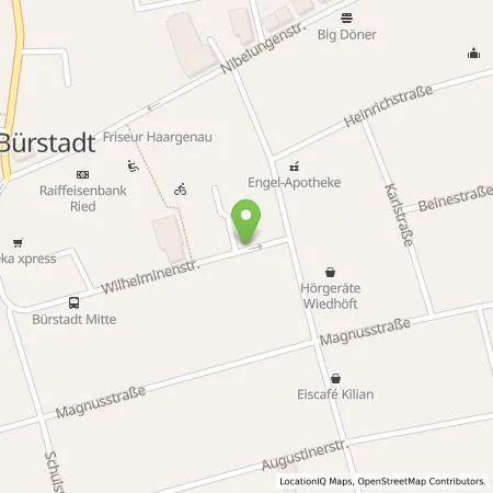 Standortübersicht der Tankstelle Gruppen-Gas- und Elektrizitätswerk Bergstraße AG in 68642 Bürstadt