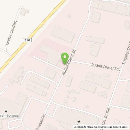 Standortübersicht der Tankstelle Wilhelm Vos Industriebedarf in 46460 Rees