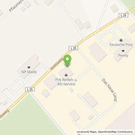 Standortübersicht der Tankstelle Pirk Reifen und KFZ Service GmbH in 39359 Calvörde