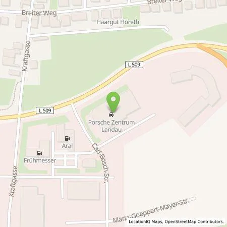 Standortübersicht der Tankstelle Graf Hardenberg Sportwagen GmbH - Porsche Zentrum Landau in 76829 Landau in der Pfalz