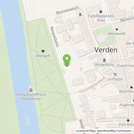 Standortübersicht der Tankstelle Stadtwerke Verden GmbH in 27283 Verden