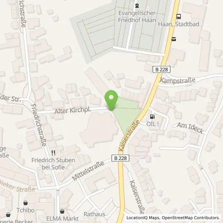 Standortübersicht der Tankstelle Stadtwerke Haan GmbH in 42781 Haan