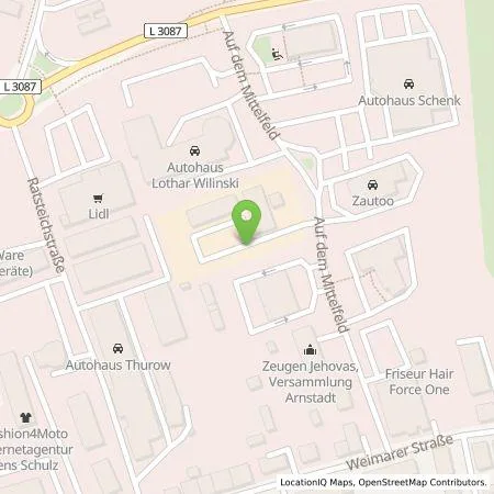 Standortübersicht der Tankstelle Stadtwerke Ilmenau GmbH in 98693 Ilmenau