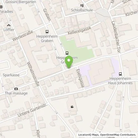 Standortübersicht der Tankstelle Gruppen-Gas- und Elektrizitätswerk Bergstraße AG in 64646 Heppenheim