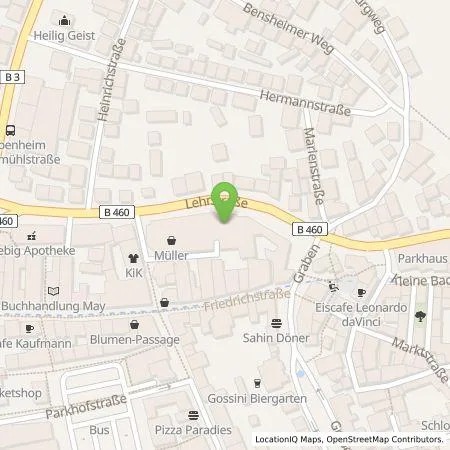 Standortübersicht der Tankstelle Gruppen-Gas- und Elektrizitätswerk Bergstraße AG in 64646 Heppenheim