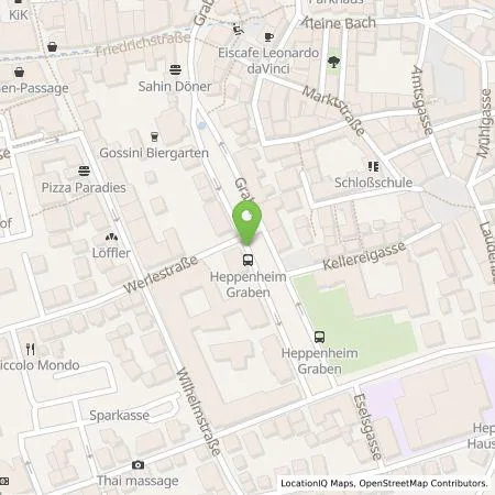 Standortübersicht der Tankstelle Gruppen-Gas- und Elektrizitätswerk Bergstraße AG in 64646 Heppenheim