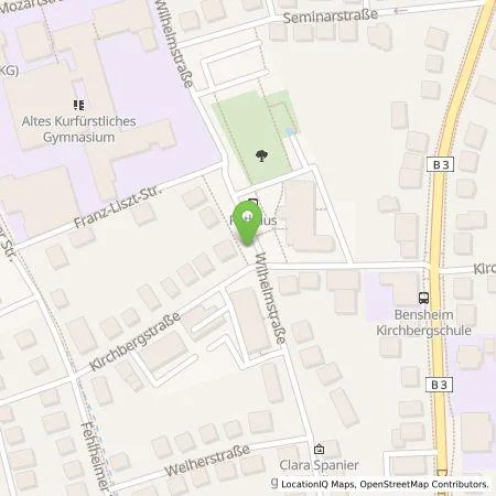 Standortübersicht der Tankstelle Gruppen-Gas- und Elektrizitätswerk Bergstraße AG in 64625 Bensheim