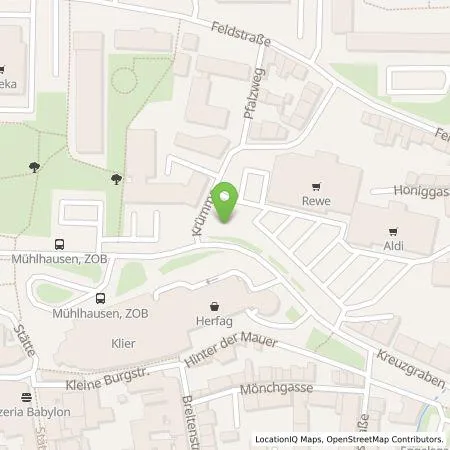 Standortübersicht der Tankstelle Stadtwerke Mühlhausen GmbH in 99974 Mühlhausen