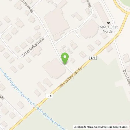 Standortübersicht der Tankstelle ACN Autocenter Norden GmbH in 26506 Norden