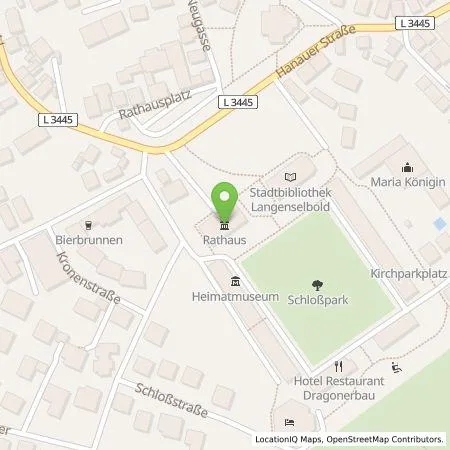 Standortübersicht der Tankstelle Stadt Langenselbold in 63505 Langenselbold