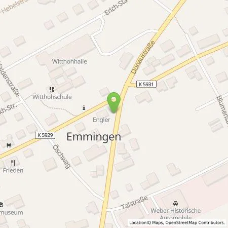 Standortübersicht der Tankstelle MK medical GmbH & Co. KG in 78576 Liptingen