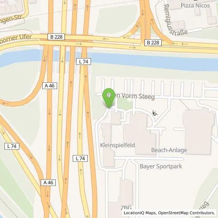 Standortübersicht der Tankstelle SV Bayer Wuppertal e.V. in 42329 Wuppertal