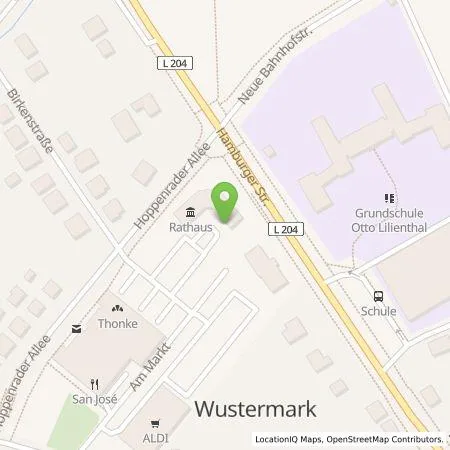 Standortübersicht der Tankstelle Gemeinde Wustermark (öff. Verwaltung) in 14641 Wustermark