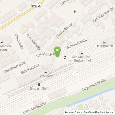 Standortübersicht der Tankstelle In(n) Energie GmbH in 84359 Simbach am Inn