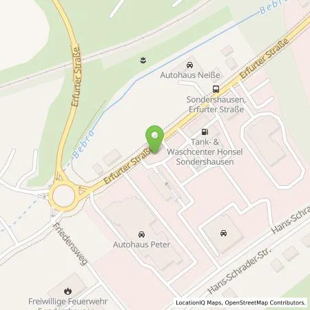 Standortübersicht der Tankstelle Stadtwerke Sondershausen GmbH in 99706 Sondershausen