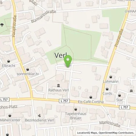 Standortübersicht der Tankstelle Stadtwerk Verl GmbH in 33415 Verl