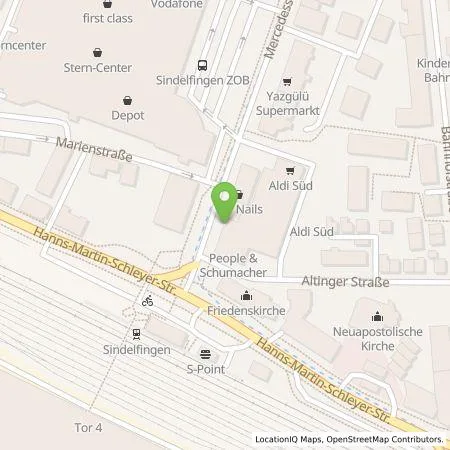 Standortübersicht der Tankstelle Stadtwerke Sindelfingen Mobility GmbH in 71063 Sindelfingen