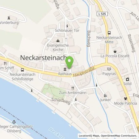 Standortübersicht der Tankstelle Energiegenossenschaft Starkenburg eG in 69239 Neckarsteinach