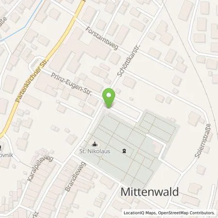 Standortübersicht der Tankstelle KEW Karwendel Energie und Wasser GmbH in 82481 Mittenwald