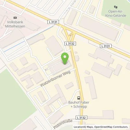 Standortübersicht der Tankstelle Volksbank Mittelhessen eG in 35394 Gießen