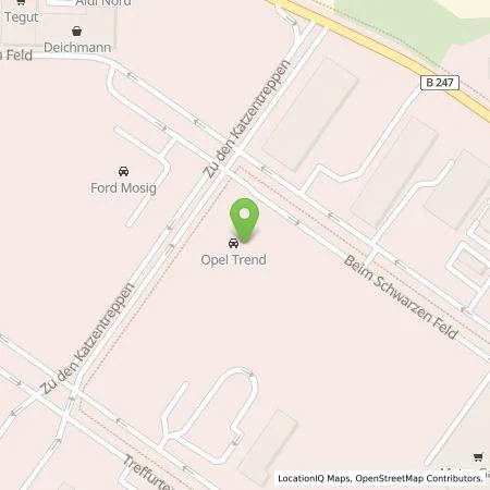 Standortübersicht der Tankstelle Trend Autohaus GmbH in 99974 Mühlhausen/Thüringen