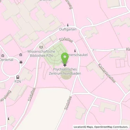 Standortübersicht der Tankstelle Psychiatrisches Zentrum Nordbaden in 69168 Wiesloch