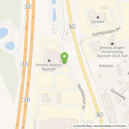 Standortübersicht der Tankstelle Porsche Zentrum Bayreuth, Auto Scholz Sportwagen GmbH in 95448 Bayreuth