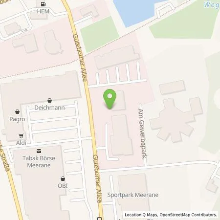 Standortübersicht der Tankstelle Autohaus Joachim Huster GmbH in 08393 Meerane