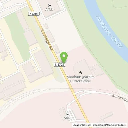 Standortübersicht der Tankstelle Autohaus Joachim Huster GmbH in 08058 Zwickau