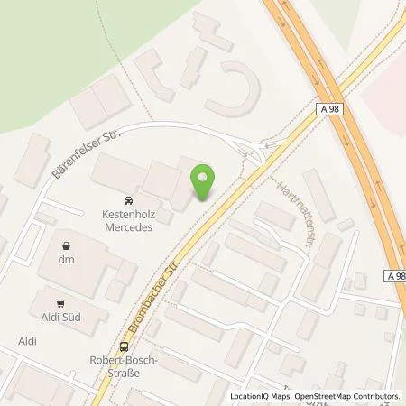Standortübersicht der Tankstelle Kestenholz GmbH in 79539 Lörrach