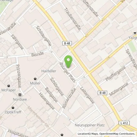 Standortübersicht der Tankstelle Gesellschaft für Beteiligungen und Parken in Bad Kreuznach m in 55543 Bad Kreuznach