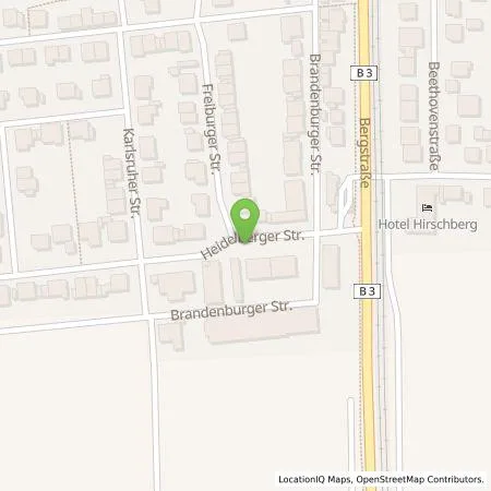 Standortübersicht der Tankstelle Energiegenossenschaft Hohe Waid eG in 69493 Hirschberg