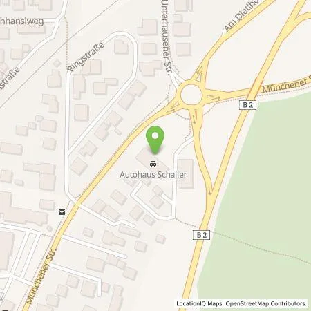 Standortübersicht der Tankstelle Autohaus Schaller GmbH in 82362 Weilheim i. OB