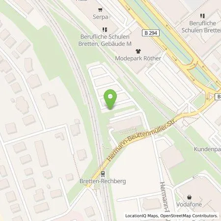 Standortübersicht der Tankstelle Stadtwerke Bretten GmbH in 75015 Bretten