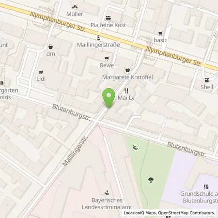 Standortübersicht der Tankstelle SWM Versorgungs GmbH in 80636 München