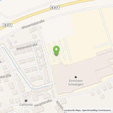 Standortübersicht der Tankstelle Einrichten Schweigert KG in 79689 Maulburg