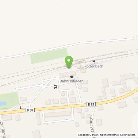 Standortübersicht der Tankstelle Fahrzeugtechnik und Metallbau Kellner GmbH in 07426 Königsee OT Rottenbach