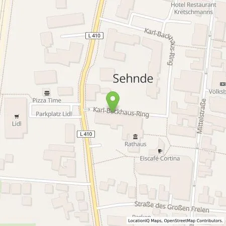 Standortübersicht der Tankstelle Energieversorgung Sehnde GmbH in 31319 Sehnde