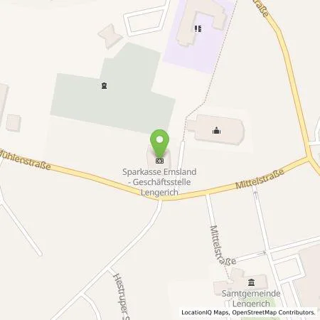 Standortübersicht der Tankstelle Sparkasse Emsland AdöR in 49838 Lengerich