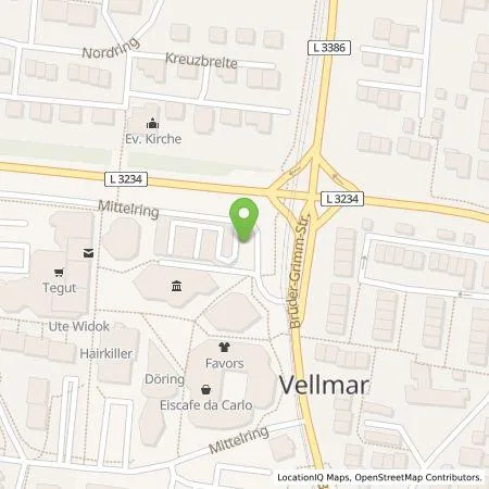 Standortübersicht der Tankstelle Stadt Vellmar in 34246 Vellmar