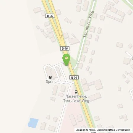 Standortübersicht der Tankstelle Sprint Tank GmbH in 16775 Löwenberger Land