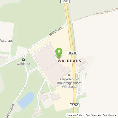 Standortübersicht der Tankstelle Privatbrauerei Waldhaus Joh. Schmid GmbH in 79809 Waldhaus