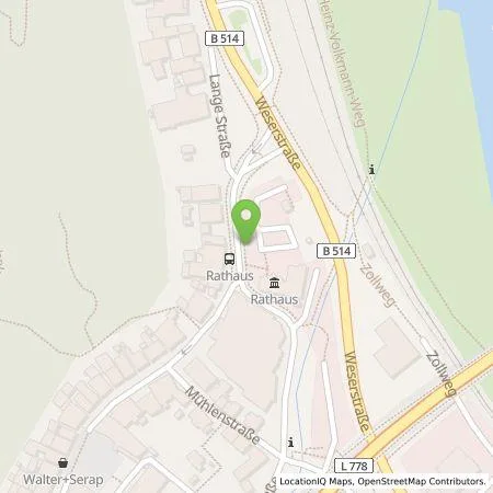 Standortübersicht der Tankstelle Stadtwerke Vlotho GmbH in 32602 Vlotho