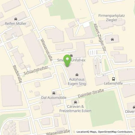 Standortübersicht der Tankstelle Autohaus Sing GmbH & Co KG in 89537 Giengen an der Brenz